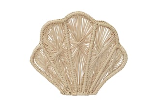 Seashell Handwoven Iraca Napkin Holder - Solid Color / Natural