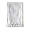 Montauk Linen Throw Blanket   White