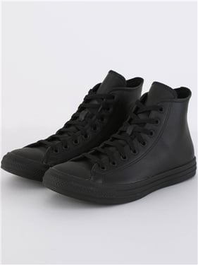 Converse Mens Chuck Taylor All Star Leather High Top Shoes - Black - 9