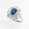 Exquisite Sapphire Ring - Ocean'S Petals - One-Size