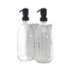 White Double Wall Mounted Soap Dispenser