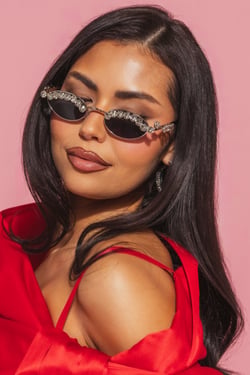 AKIRA Cry Diamonds Sunglasses | Black