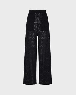 Vilebrequin - Women Wide-leg Pants Mesh - Pant - Line - Black - Size L