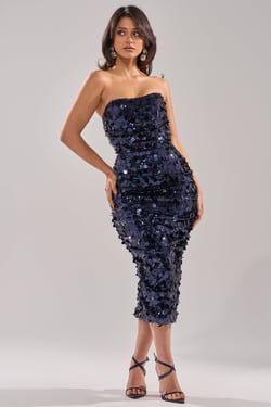AKIRA Who's That Girl Sequin Midi Dress | Size 1X