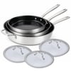 6-Piece Frying Pan Set with Lids