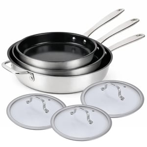 6-Piece Frying Pan Set with Lids