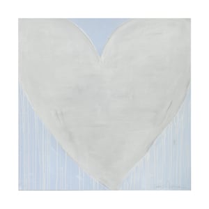 Loving In The Moonlight Drippy Heart Art Print