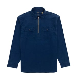 Polo Ralph Lauren Classic Fit Indigo Popover Workshirt Slub Indigo