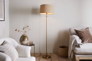 nkuku Ehadi Antique Floor Lamp | Lamps | One Size | Antique Brass