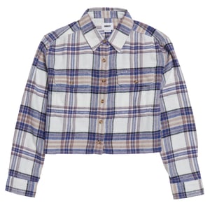 Obey Womens Max Flannel Shirt Unbleached Multi