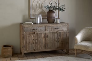 nkuku Ibo Reclaimed Wood Sideboard | Storage Furniture | One Size | Natural