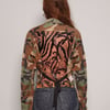 Party Back Cropped Shirt - Black Sequin - Camo