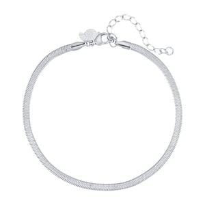 Snake Chain Anklet Silver