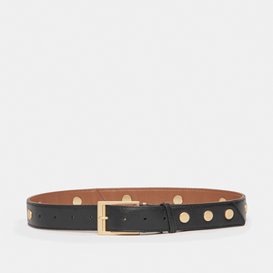 Hammitt Charlie Rev Riveted Black Mahogany Pebble Brushed Gold Lrg