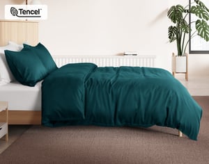 QE Home 350TC BeechBliss TENCEL™ Modal Duvet Cover in Jungle, Blue, Twin