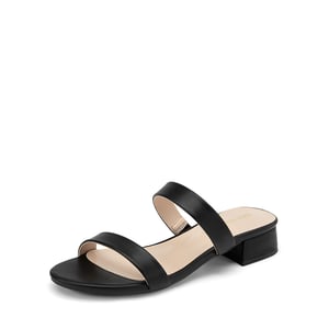 DREAM PAIRS Slip On Strappy Low Block Heeled Sandals
