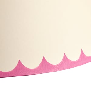 35cm straight empire shade in hot pink scallops hand painted card