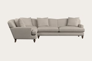 nkuku Deni Left Hand Corner Sofa | Make To Order | Grand | Brera Linen Natural