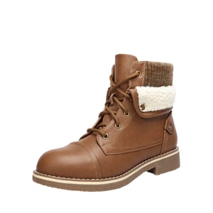 DREAM PAIRS Low Heel Lace Up Ankle Boots