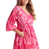 Tie Dye Tier Kaftan Rose - S