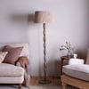 nkuku Konali Mango Wood Floor Lamp | Lamps | One Size | Ash Stain