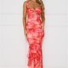 Fantasy Forest Mesh Maxi Dress Print