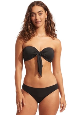 seafolly collective hipster bottom black - UK 14