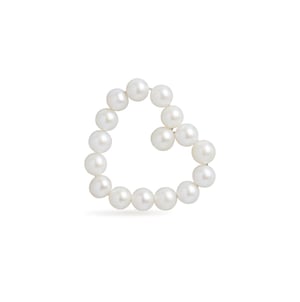 Large Heart Pearl Charm