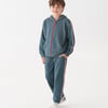 Boys Blue Stone Zip-Up Hoodie