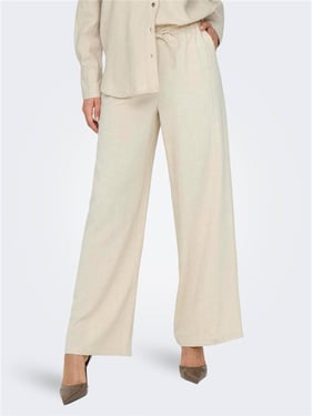 Jdy Say Linen Wide Pant - Oatmeal - S