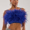 AKIRA Bright Lights Feather Top | Size Medium