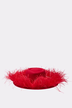 AKIRA Lets Flirt Feather Brim Hat