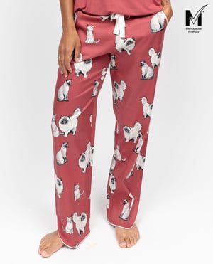 Josie Womens Cat Print Pyjama Bottoms - 28