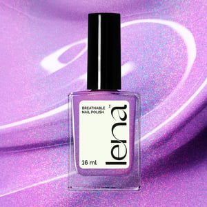 LENA Breathable & Water-Permeable Halal Holographic Nail Polish - Purple Paradise - LE259