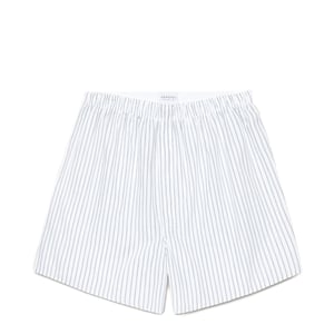 Sunspel Classic Boxer Short White / Blue / Green Archive Stripe