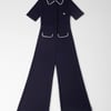 Flared Zip Up Jumpsuit - L