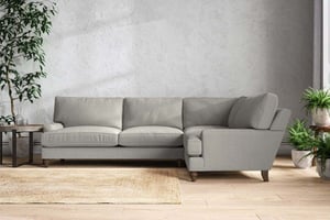 nkuku Marri Right Hand Corner Sofa | Make To Order | Grand | Brera Linen Smoke