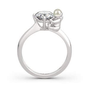 Jeulia Hug Me "Explorer in Galaxy" Astronaut Round Cut Sterling Silver Ring