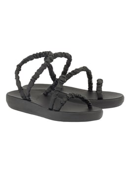 Scrunchie Eleftheria Sandals - UK 6 EU 39 / Black