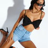 Details Crop Top Black