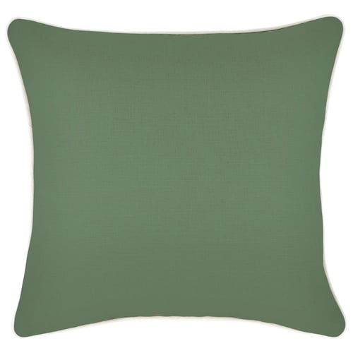 Cushion Cover-With Piping-Solid Dusty Green-45cm x 45cm