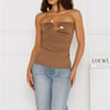 Island Heatwave Strapless Top Mocha