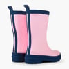 Kids Pink & Navy Matte Rain Boots