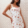 Cherry Trees Mini Dress White
