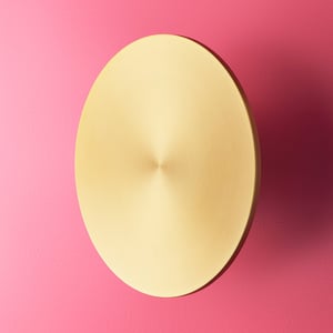 Largest Helios IP44 wall light in brushed gold