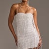 AKIRA Came Thru Drippin' Fringe Mini Dress | Size Medium
