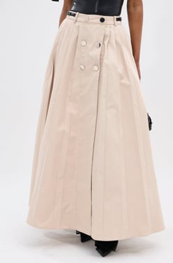 AKIRA Light Weight Trench Maxi Skirt With Side Adjuster | Size Large/XL