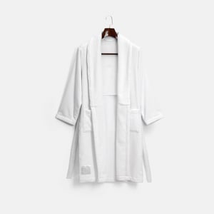 Heritage Shawl Collar Robe X-Large PROSSIONI® White Heritage Robe Terry , Luxury Organic Bathrobes for Women and Men , PROSSIONI