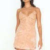 Skip The Line Mini Dress Beige