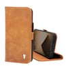 iPhone 13 Leather Case (with stand function) - Tan